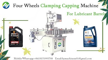 HYXG-4C Four Wheels Clamping Capping Machine for Plastic Barrels Sealing