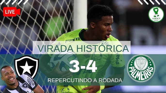 Palmeiras vence Botafogo em virada histórica no Nilton Santos