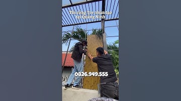 Thi công Tấm tre nhân tạo (99x67cm) | Thùy Linh Rơm nhân tạo #shorts #bamboo #thinhhanh