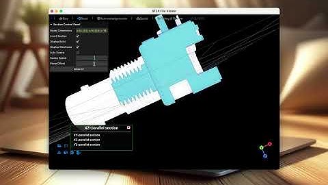STEP file viewer — explore every contour, inside and out, with precision cross-sections.