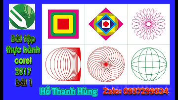 Bài tập thực hành corel 2017 bài 1 | Tự học corel tại nhà
