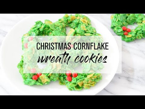 Christmas Cornflake Wreath Cookies