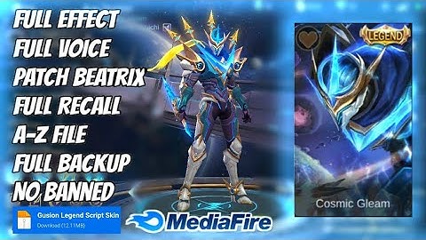 SCRIPT SKIN GUSION LEGEND COSMIC GLEAM PATCH BEATRIX  FULL EFFECT + RECAL | FIXED VOICE - MLBB