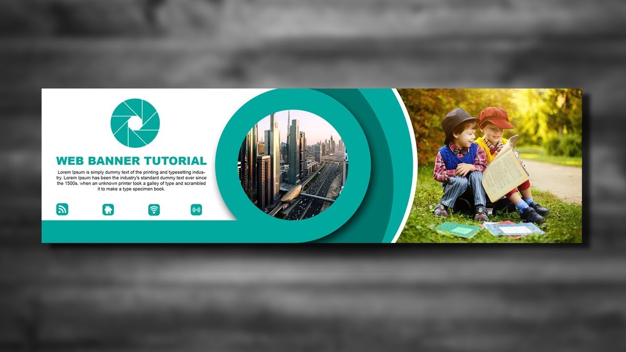 Cara membuat banner  dengan Photoshop  Business Banner  