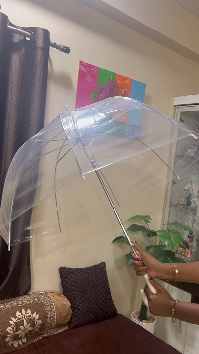 Transparent umbrella unboxing | Umbrella transition video #worthit #shorts #shortsfeed