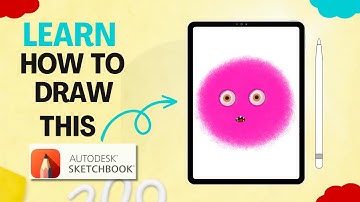 Easy Monster Drawing Trick in Autodesk SketchBook | Draw a Monster with Fur brushes in sketchbook