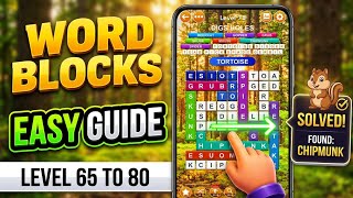Word Blocks Level 65 To 80 Walkthrough! 🧩 Easy Guide & Solution screenshot 5