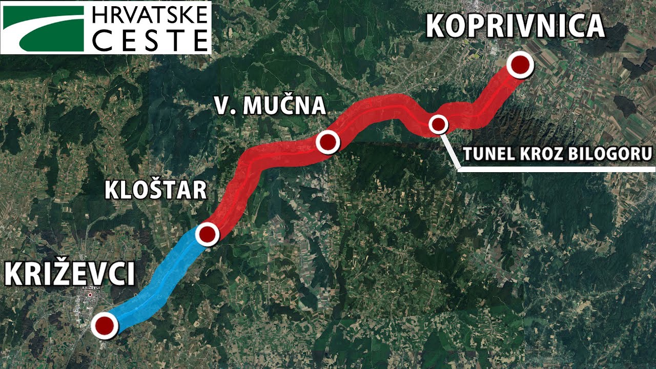 Izgradnja projekta brza cesta KRIŽEVCI - KOPRIVNICA