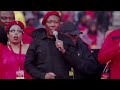 EFF leader Julius Malema calls on the  liberation chants #effturns10 #juliusmalema