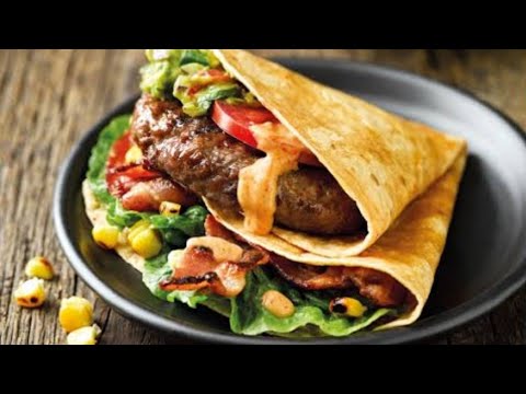 Trending Wrap Recipe | Burger Wrap| Pizza🍕 wrap| Easy Wraps - YouTube