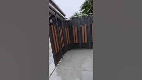 cổng lùa cong lùa sát góc mà mềm mại