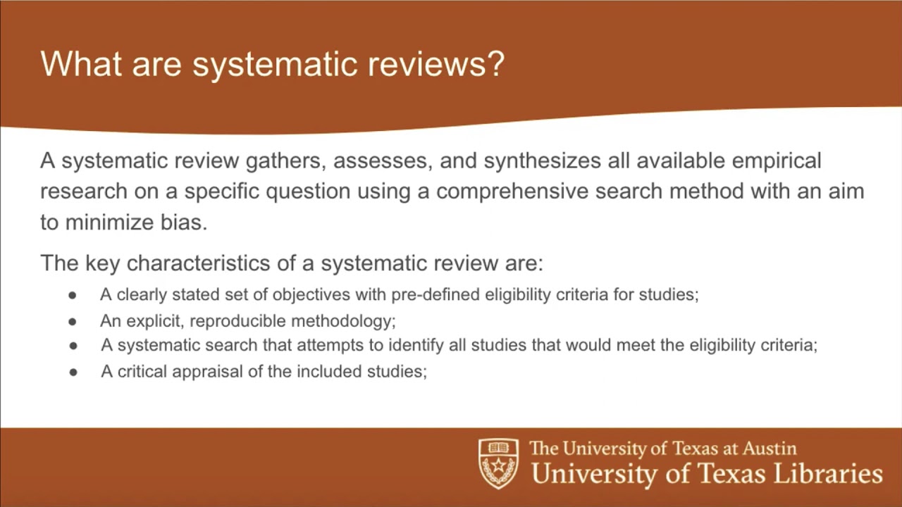 systematic review research definition