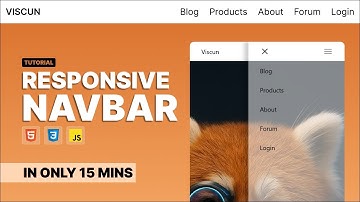 How To Create A Responsive Navbar with HTML, CSS & JavaScript (No Frameworks)