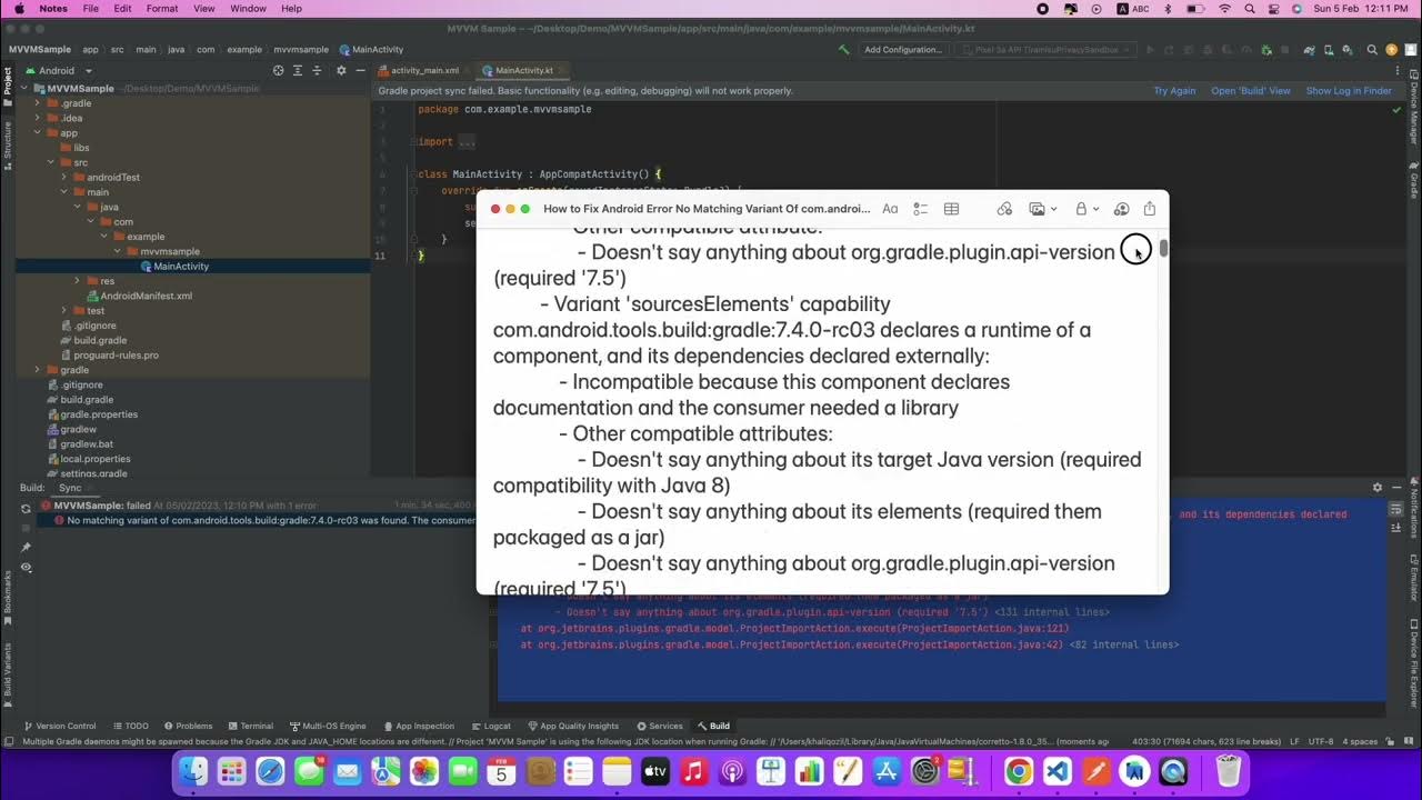 How To Fix Android Error No Matching Variant Of Com.Android.Tools.Build: Gradle: Was Found - Youtube