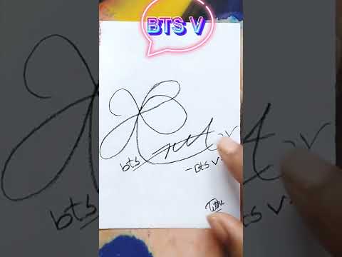 BTS V signature #bts #btsv #creativeart