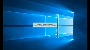 Windows: Include only specific folders when copying files using Copywhiz