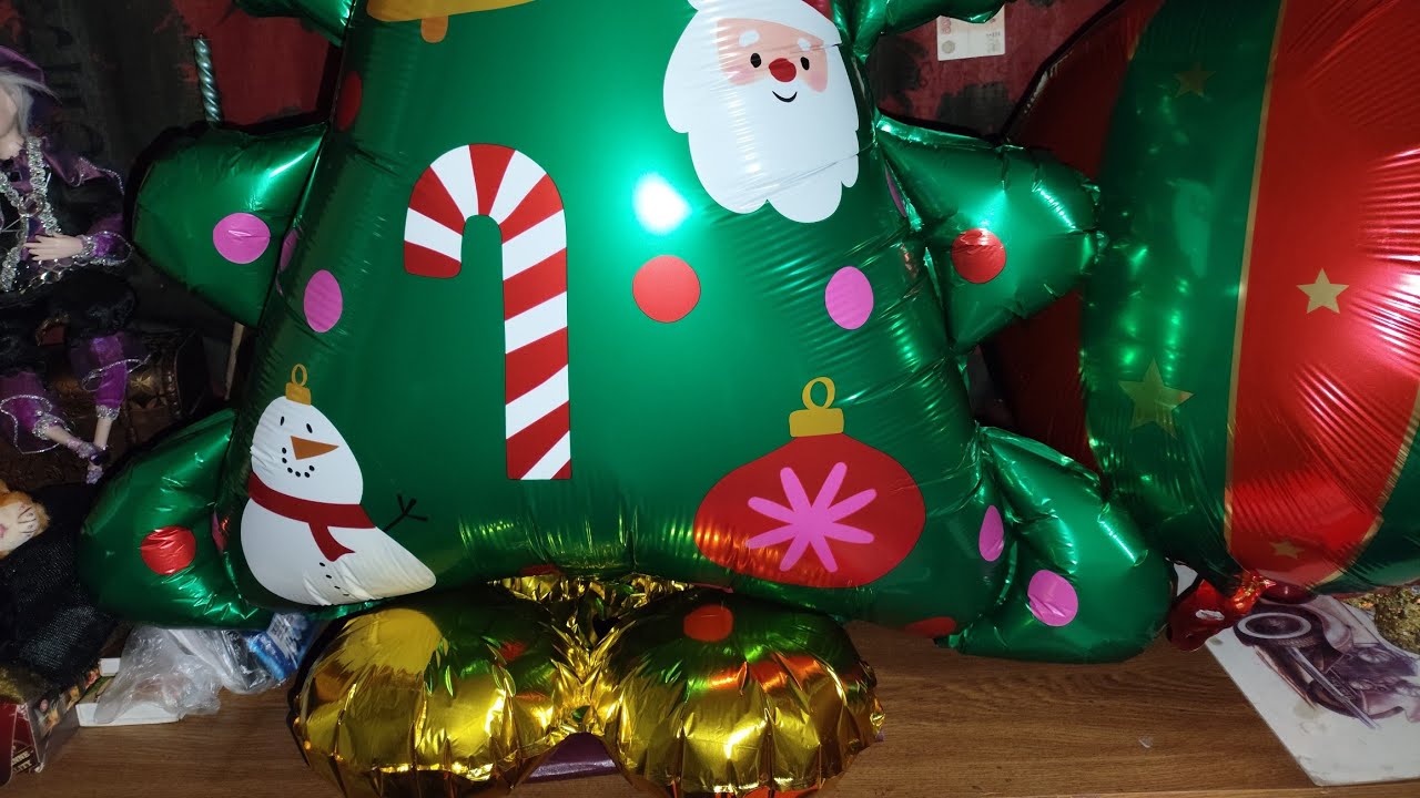 ОБЗОР💥НАДУВАЛКИ:🎄ЁЛОЧКА с НОГАМИ и др...❄️из фольги к Новому Году🎅/декабрь❄️