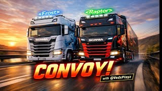 INSANE TRUCK CONVOY at SUNRISE 🚛🔥 | TruckersMP with @VedxPlayz