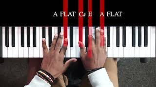 Video thumbnail of "How to play chords on piano | How to play Trap chords on piano"