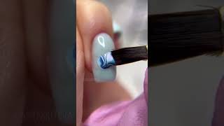 Marine texture on nails 🌊 nail design idea 💡