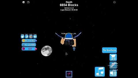 Going down 6654 blocks in Mining Simulator (Glitch)