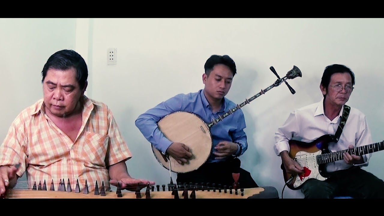 Hòa tấu bài Giang Nam 16 câu NS Huỳnh Tiến kìm Hoàng Tiền tranh Hoàng Sâm guitar