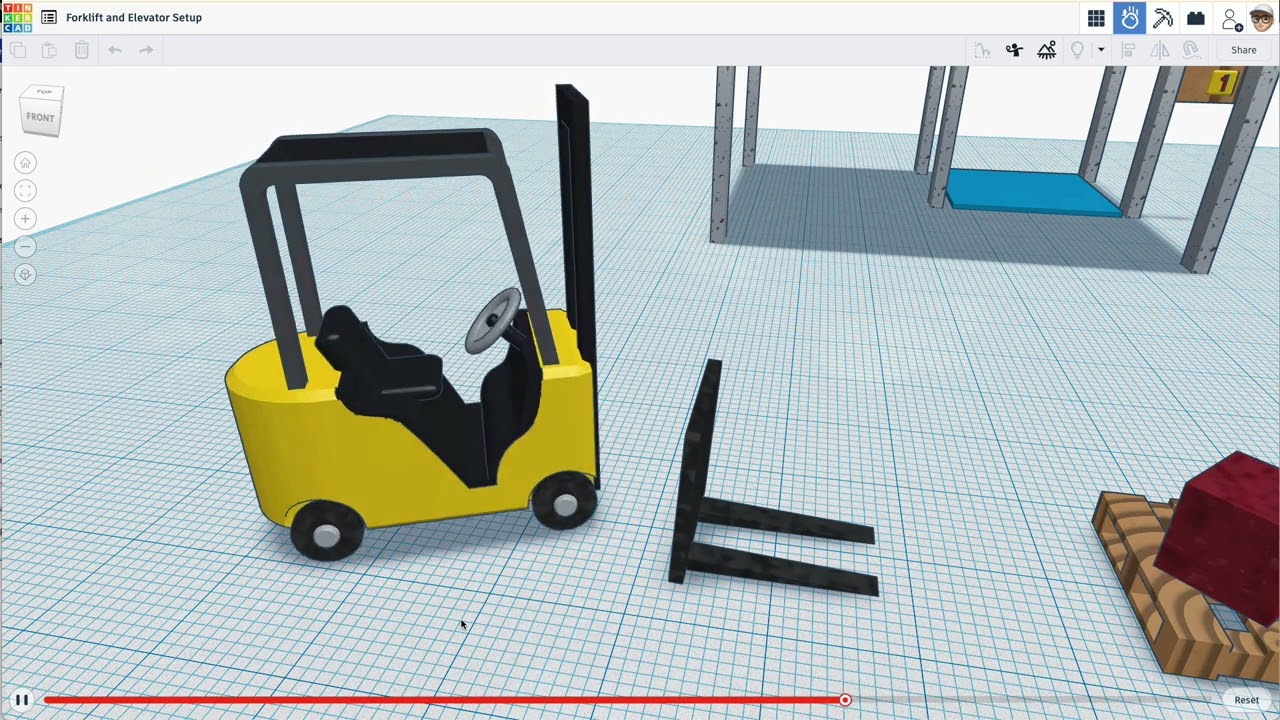 Tinkercad Sim Lab Keyboard Driven Motors Setup