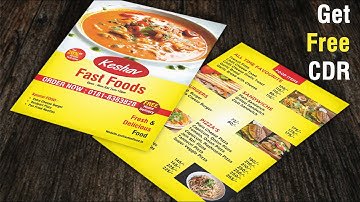 Restaurant Menu Design in Coreldraw X7 | Fast food Menu | Graphic design 4u