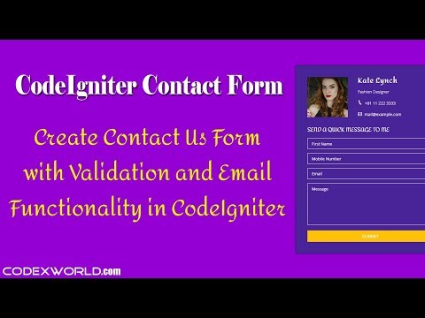 Create Contact Form in CodeIgniter with Email
