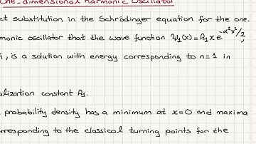 One Dimensional Harmonic Oscillator- 1