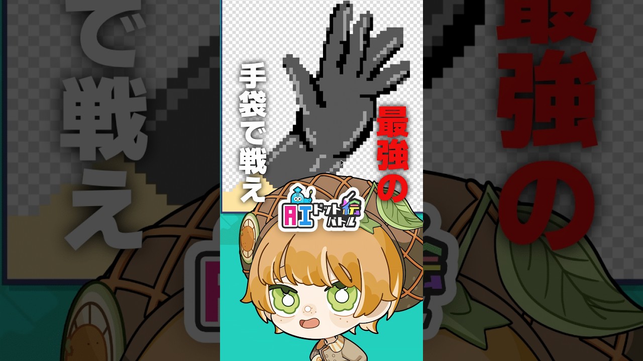 【AIドット絵バトル】電気にはこの手袋で対抗だ!! #shorts