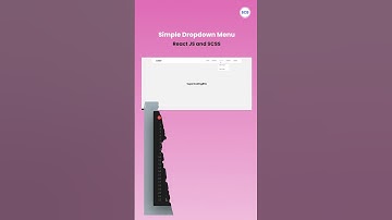 Simple Drop-down Menu Using React JS and SCSS | SuperCodingBits