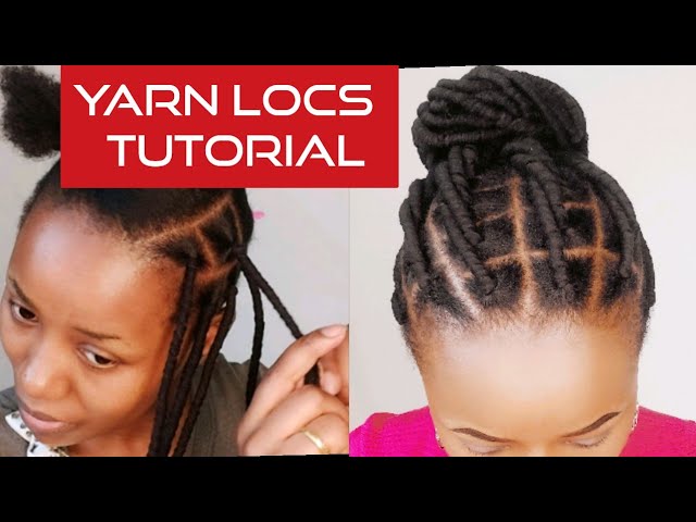 Halo Hairstyle with Brazilian wool African threading 