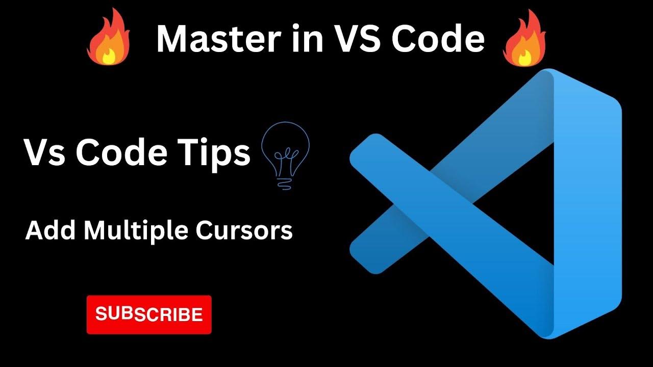VS Code tips — Adding multiple cursors using the mouse - YouTube