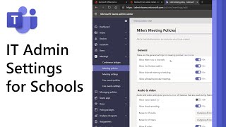 A deeper dive into the it admin settings for microsoft teams in
education. meetings, policies, apps and assignments. more here:
https://aka.ms/teamseduitadmi...