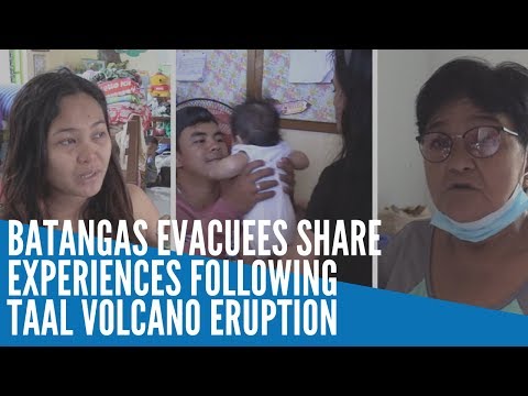 Batangas evacuees share experiences following Taal Volcano eruption