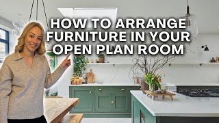 How to arrange furniture in your open plan kitchen living dining room