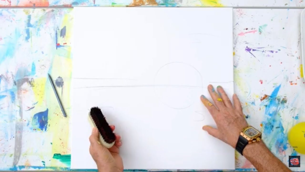 Under The Sun | 51 | Shoe Brush Technique | Spatula Technique | Easy Abstract Painting | Acrylics