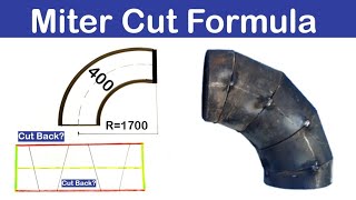 Elbow Miter Cut formula | Miter Cut elbow Formula | any Degree Miter Cut formula | Miter elbow