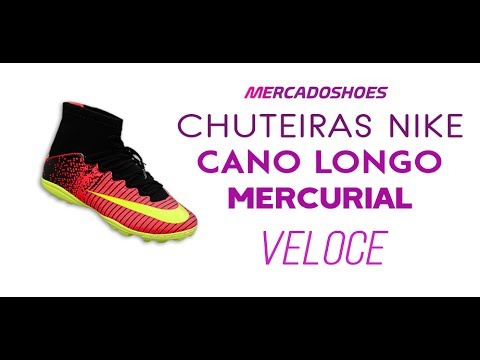 chuteira mercurial cano alto campo