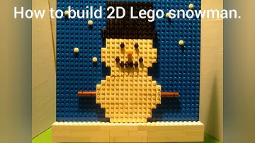 How to build a 2D Lego snowman