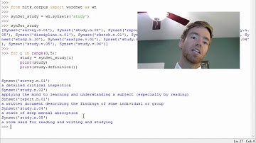 Ep 6 Python NLTK | Wordnet and Synsets Continued
