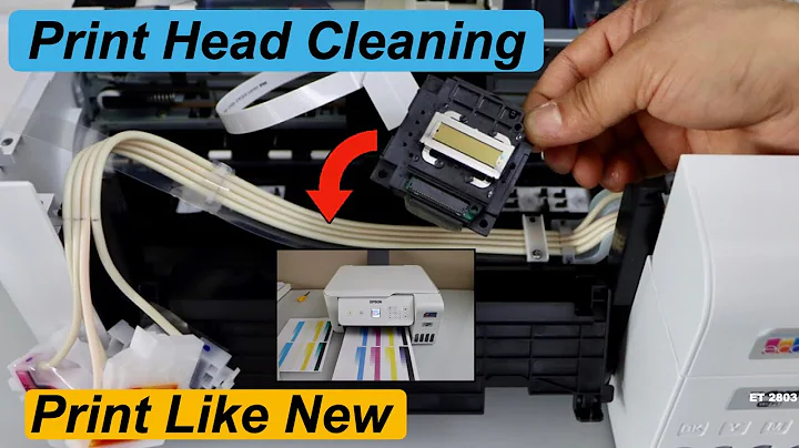 Epson ET 2803 Print Head Cleaning - Fix Clogged BK, Y, M, or C Ink & Print Like New In 2 Steps.