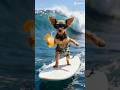 ozzy surfando na praia 🌴 #ozzy #cachorro