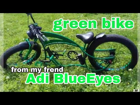 green bike Adi BlueEyes my friend by me , o bicicleta cruiser custom homemade