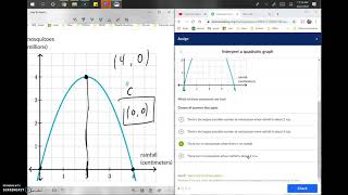 Interpret a quadratic graph | Math Hacks Example Video