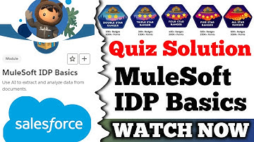 MuleSoft IDP Basics || Salesforce Trailhead || Quiz Solution