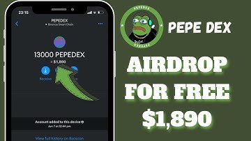 Claim Free Crypto Airdrop 2023 ~ Pepe Dex $1,890 = 8 BNB on Trust Wallet