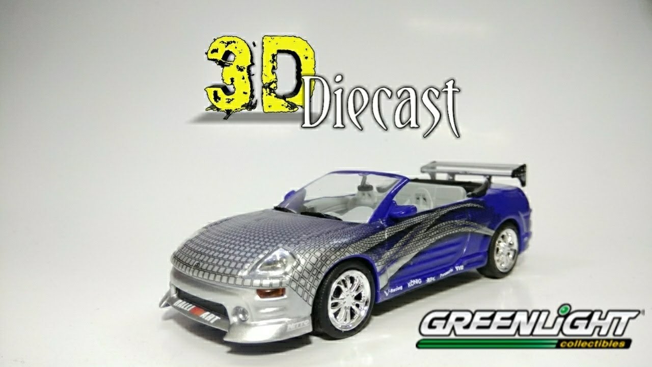 GreenLight 1/43 Romans 2001 Mitsubishi Eclipse Spyder - YouTube