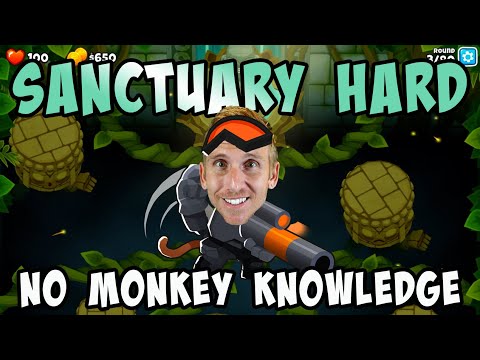 Sanctuary Hard No Monkey Knowledge - Bloons TD 6